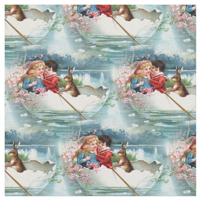 Tela Vintage Pascua (De cerca)