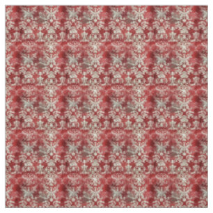 Tela Vintage Red Faded Damask Antigüedad Elegancia
