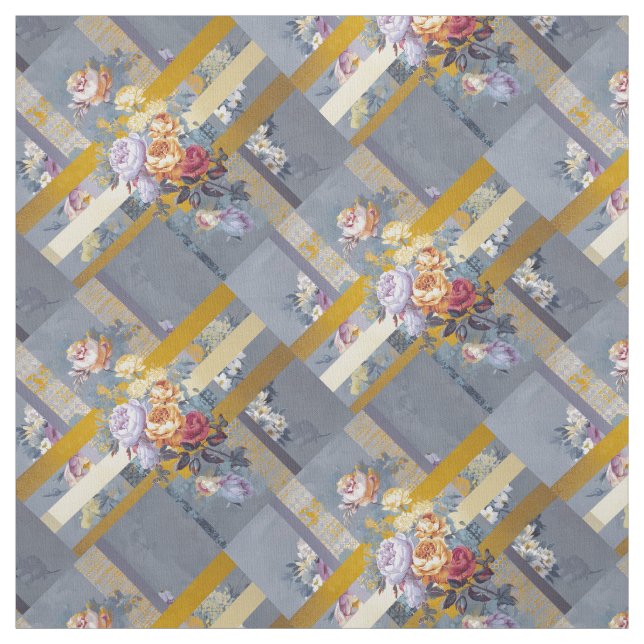 Tela Vintage Trellis Bloom (Retal)
