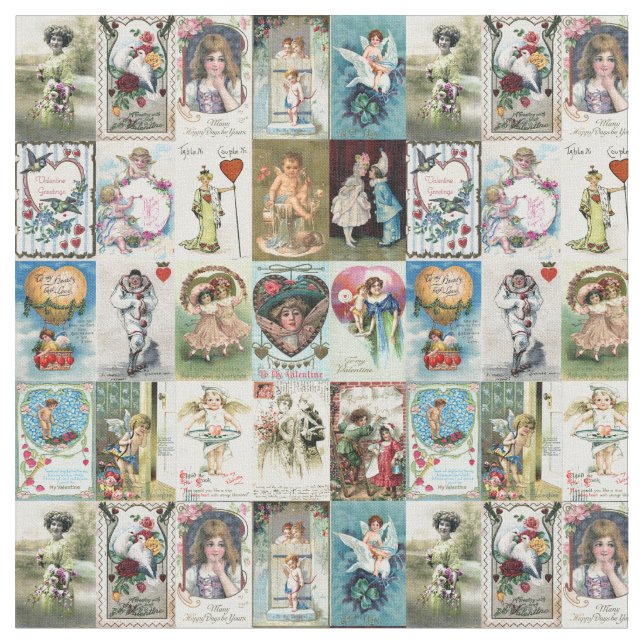 Tela Vintage Valentine (De cerca)