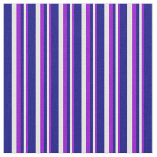 Tela Violeta oscura, crema de menta y líneas azules
