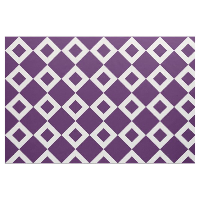 Tela violeta y blanca geométrica del modelo del ("Cuarto gordo" (fat quarter))