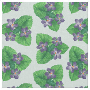 Tela Violetas en azul de vidrio marino