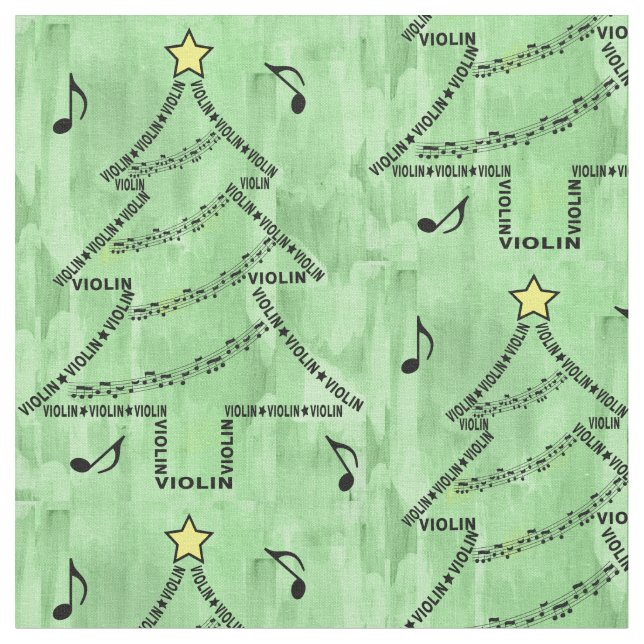 Tela Violin Text Christmas Tree (De cerca)