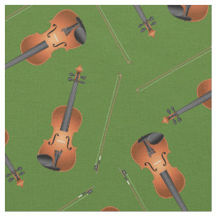 Tela Violins Music Musician Room Decoración Verde