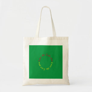 Tela Vive la vida que te encanta el bolso de té