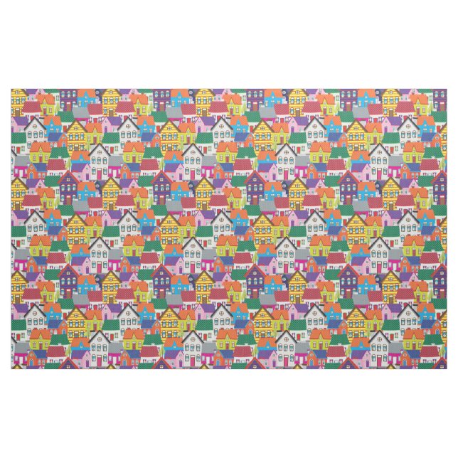 Tela Vivienda coloreada ("Cuarto gordo" (fat quarter))
