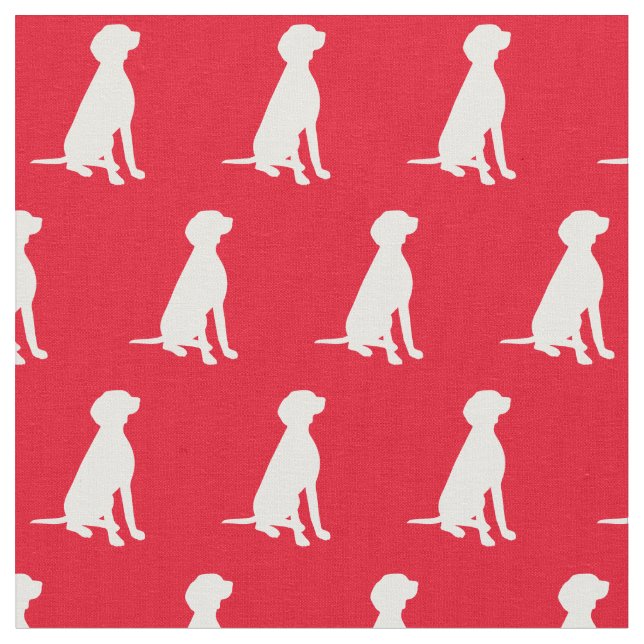 Tela Vizsla Dog Silhouette Mascota Red (De cerca)
