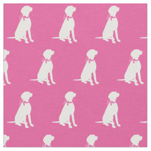Tela Vizsla Perro Silhouette Mascota Rosa