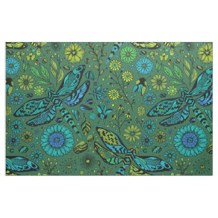 Tela Volar, volar libélula sobre verde esmeralda