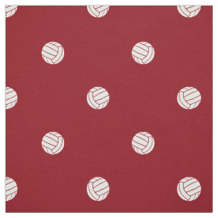 Tela volleyball de lunares sobre fondo rojo o CUALQUIER