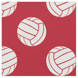 Tela volleyballes de lunares más grandes en rojo o CUAL
