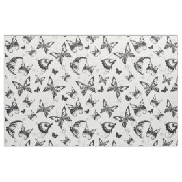 Tela Vuelo de mariposa en blanco y negro