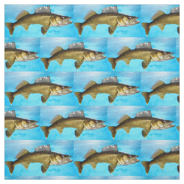 Tela Walleye Pike con agua (Retal)
