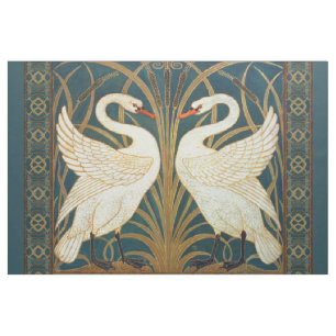 Tela Walter Crane Swan, Rush E Iris Art Nouveau
