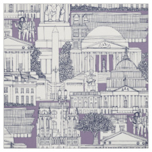 Tela Washington DC toile azul marino violeta