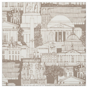 Tela Washington DC toile chocolate