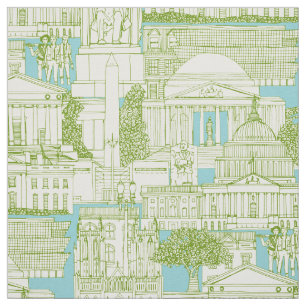Tela Washington DC toile oliva aqua