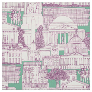 Tela Washington DC toile púrpura menta