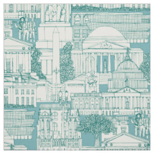 Tela Washington DC toile viridian turquesa
