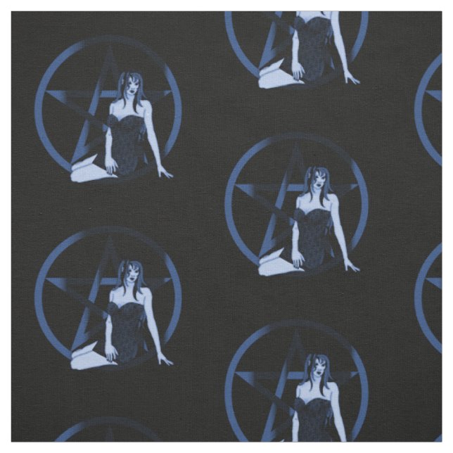 Tela Water Witch Pentacle Elemental Fabric (Retal)