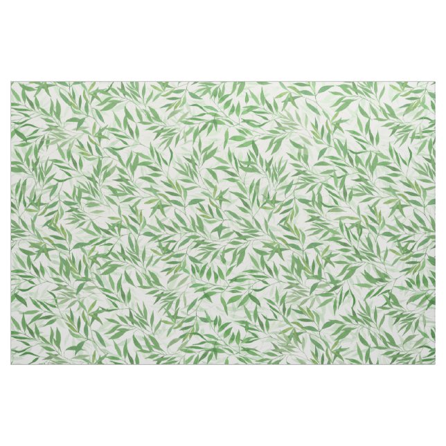 Tela Watercolor Bamboo Leaf Branks Vines Forest (Yarda)