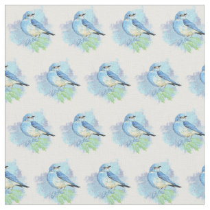 Tela Watercolor Bluebird Garden Bird