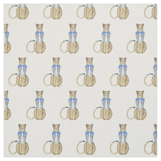 Tela Watercolor Chinoiserie Bow Cheetah (Retal)