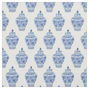 Tela Watercolor Chinoiserie Ginger Jar Fabric