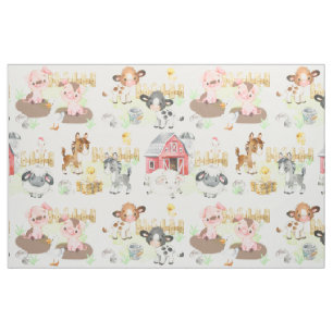 Tela Watercolor Farm Animals Baby Nursery