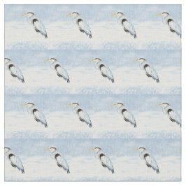 Tela Watercolor Gran Azul Heron Bird