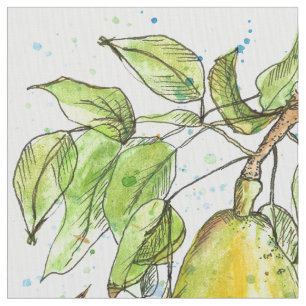 Tela Watercolor Pears Fruth