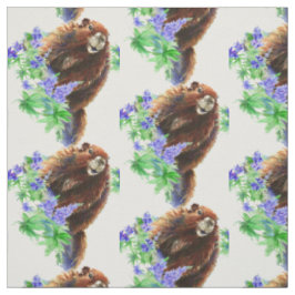 Tela Watercolor Woodchuck, Marmot, Groundhog Animal art