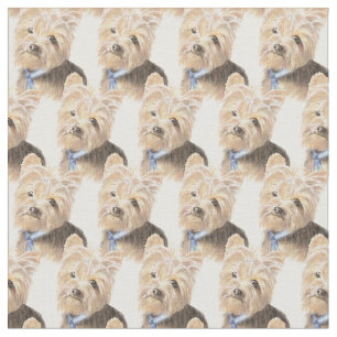 Tela Watercolor Yorkie Yorkshire Terrier Dog mascota