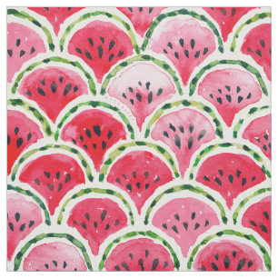 Tela WATERMELON MERMAID Fruit Scallop Pattern