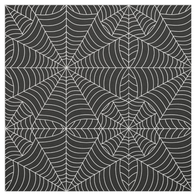 Tela Web de araña de Halloween en negro (Retal)