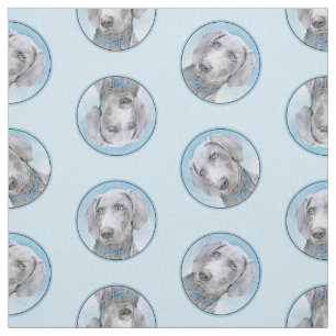 Tela Weimaraner Pintura Plata Gris Original Perro Arte