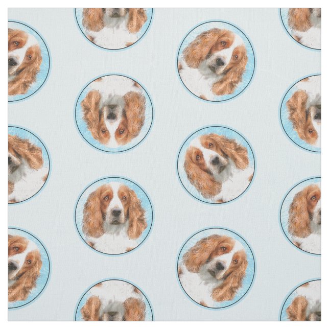 Tela Welsh Springer Spaniel Pintura original de arte de (Retal)