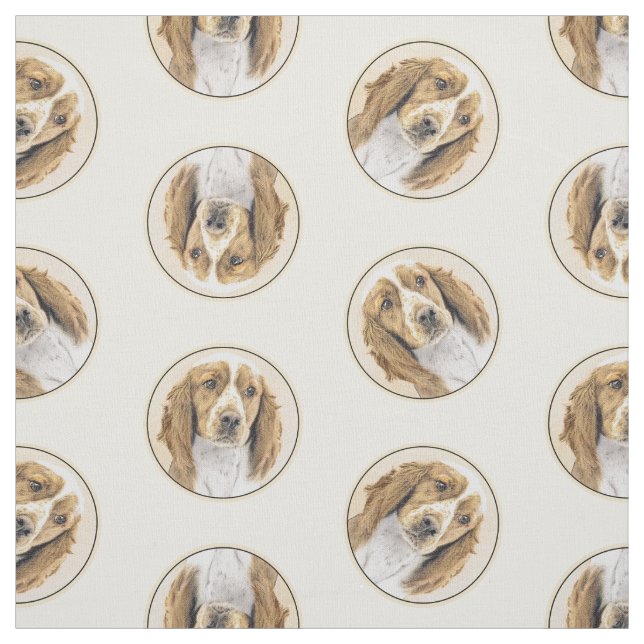 Tela Welsh Springer Spaniel Pintura original de arte de (Retal)
