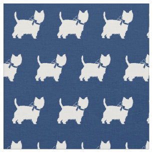 Tela West Highland Terrier Perro Silhouette Mascota Mar