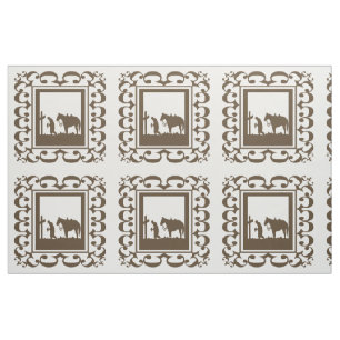Tela Western Cowboy Prayer Design Fabric 9" cuadrado