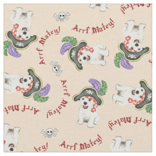 Tela Westie Pirate Fabric