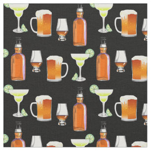 Tela Whiskey de cerveza y cócteles sobre negro