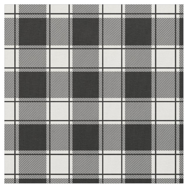 Tela White & Black Buffalo Plaid (De cerca)