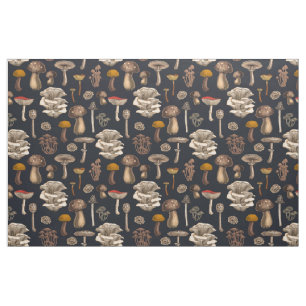 Tela Wild Mushrooms on graphite black
