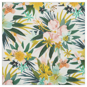 Tela WILD SE SIENTE Tropical Hibiscus Floral