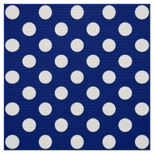 Tela WILDFLOWER - Clásicos puntos de polka en azul náut