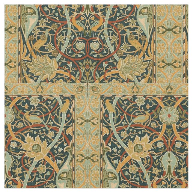 Tela William Morris Arte Persa Oriental de Alfombras (De cerca)