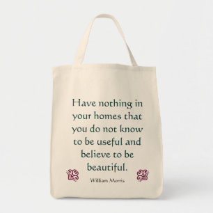 Tela William Morris - artes y bolso de ultramarinos de