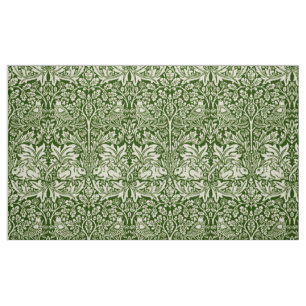Tela William Morris Brer Rabbit Dark Green Pattern